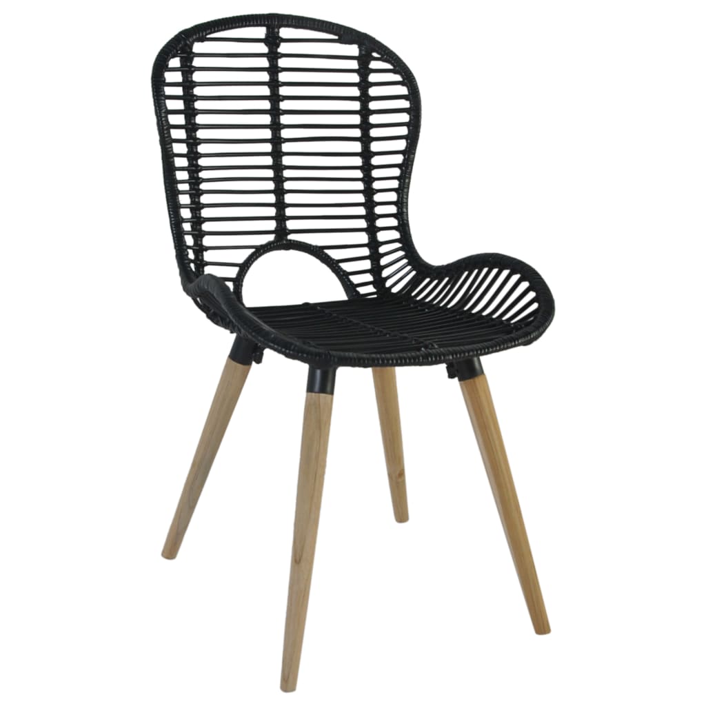 Dining Chairs 6 Pcs Natural Rattan