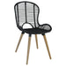 Dining Chairs 6 Pcs Natural Rattan