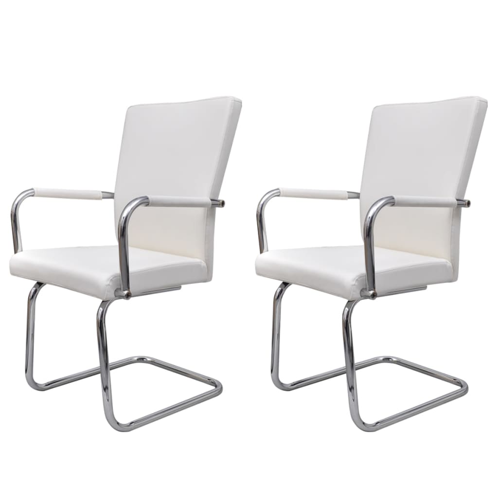 Cantilever Dining Chairs 2 Pcs Faux Leather