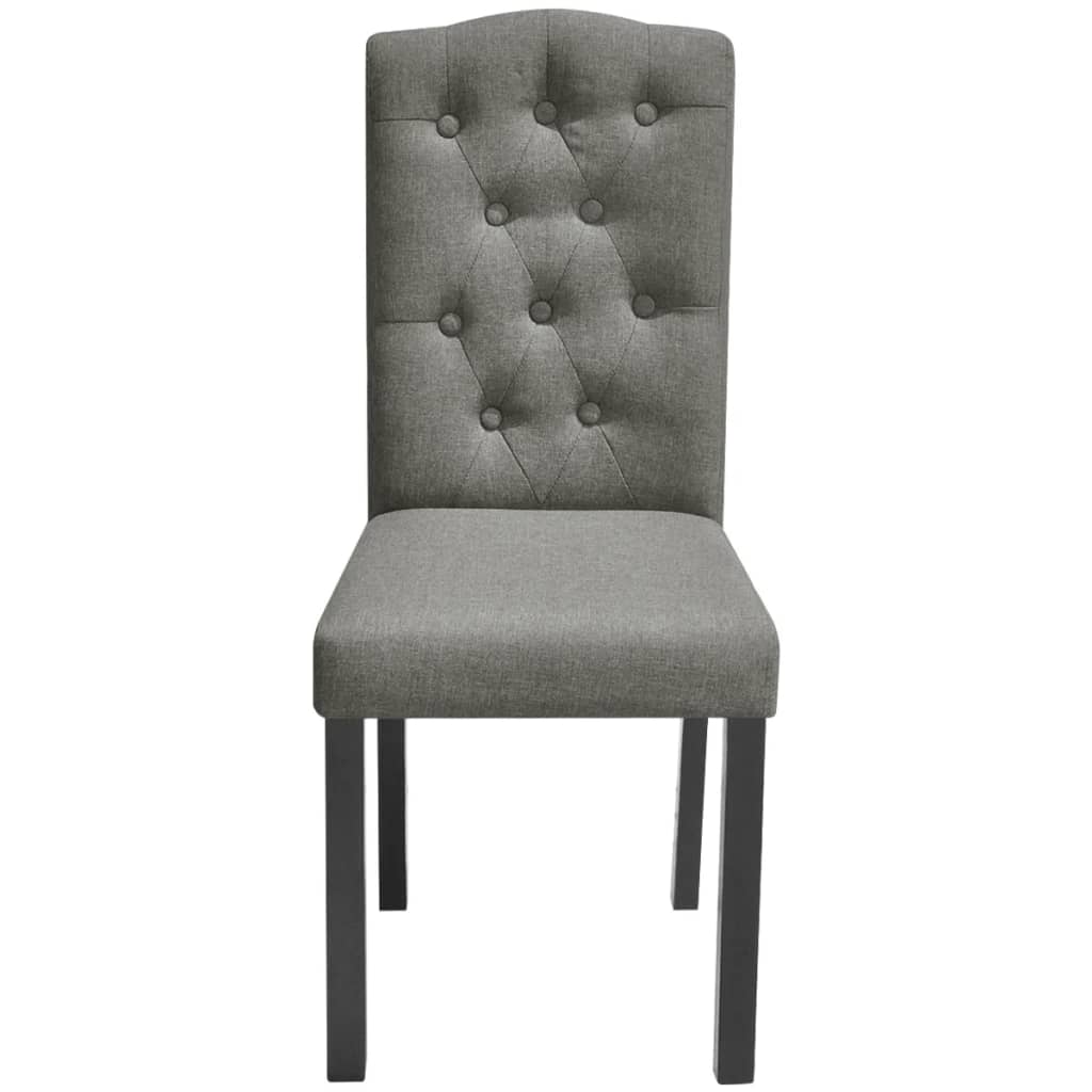 Dining Chairs 2 pcs Grey Fabric