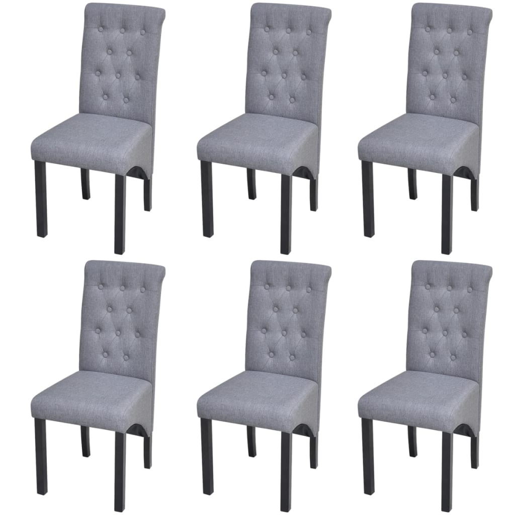 Dining Chairs 6 Pcs Fabric