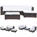 5 Piece Garden Lounge Set With Cushions Poly Rattan