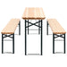 Folding Beer Table With 2 Benches 177 Cm Pinewood