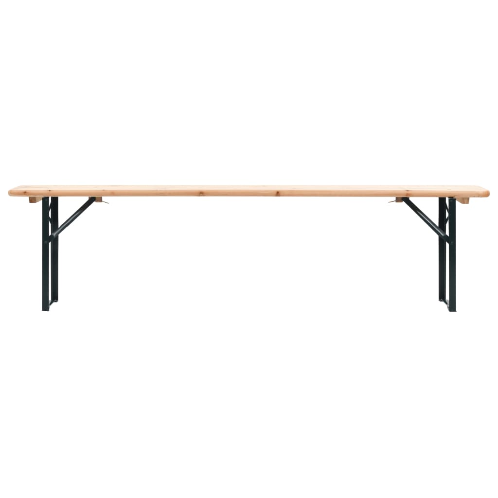 Folding Beer Table With 2 Benches 177 Cm Pinewood