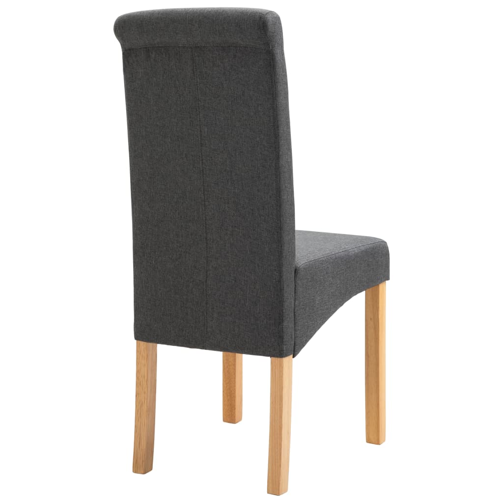 Dining Chairs 4 pcs Grey Fabric