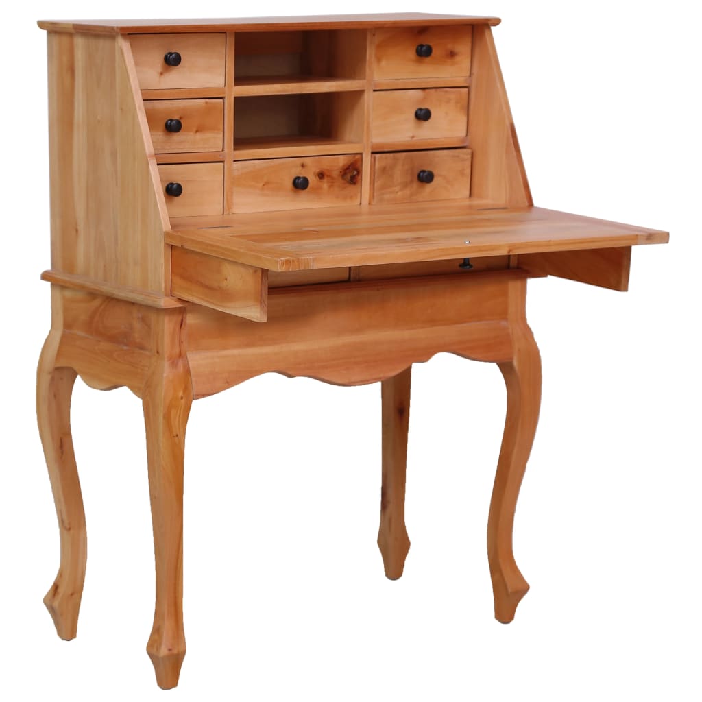 Secretary Desk 78X42X103 Cm Solid Mahogany Wood