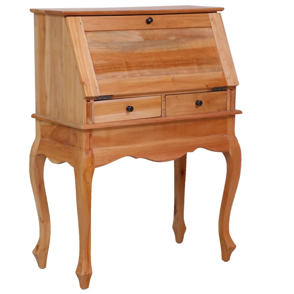 Secretary Desk 78X42X103 Cm Solid Mahogany Wood