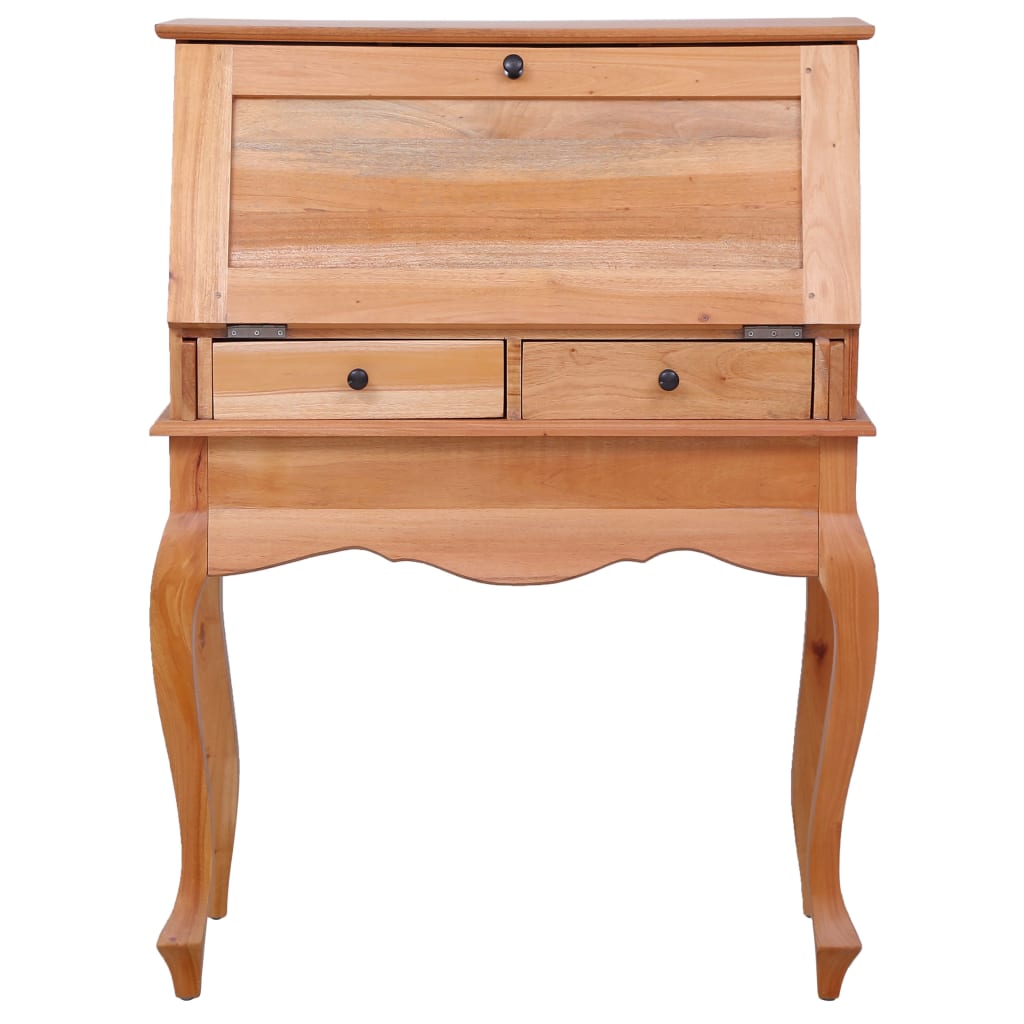 Secretary Desk 78X42X103 Cm Solid Mahogany Wood