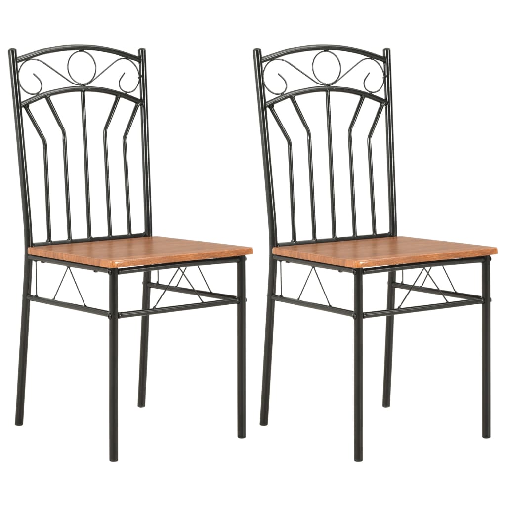 Dining Chairs 4 Pcs Brown Mdf