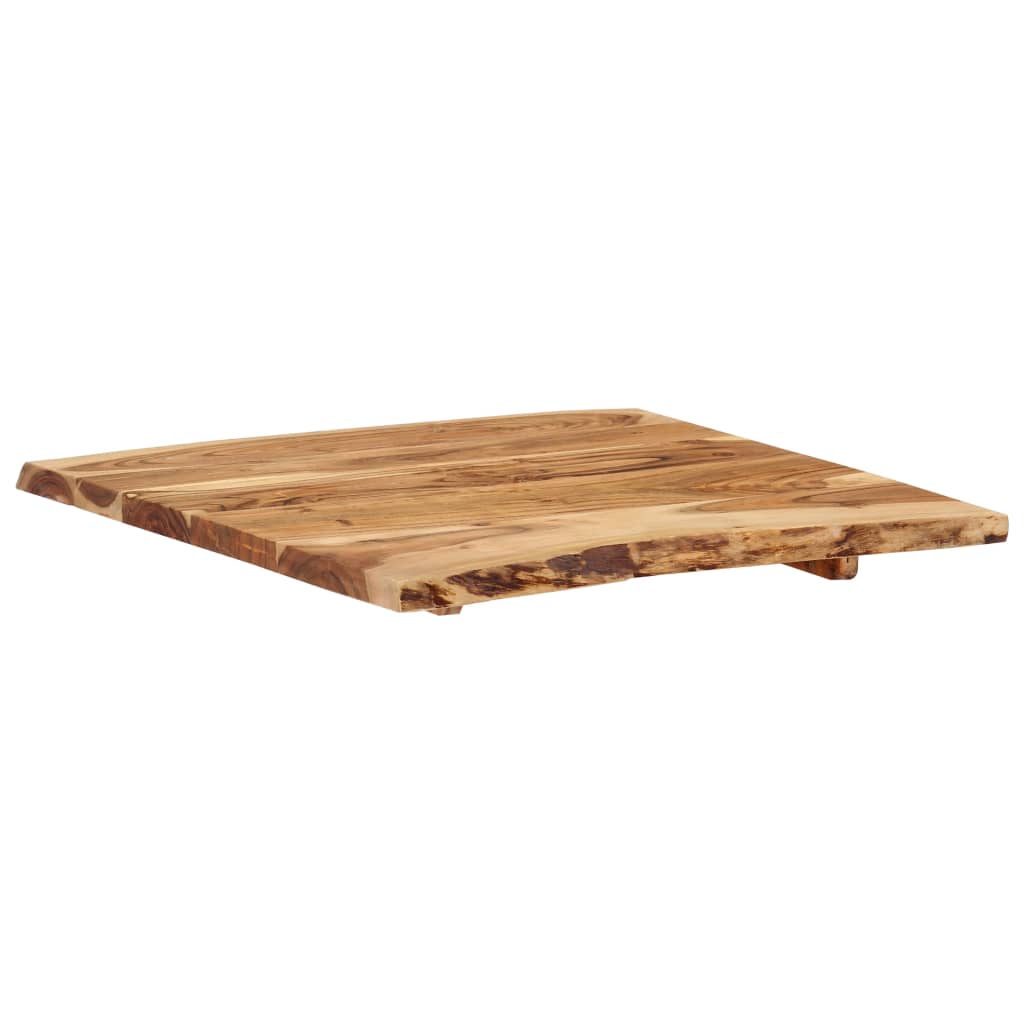 Table Top Solid Acacia Wood 58X(50-60)X2.5 Cm