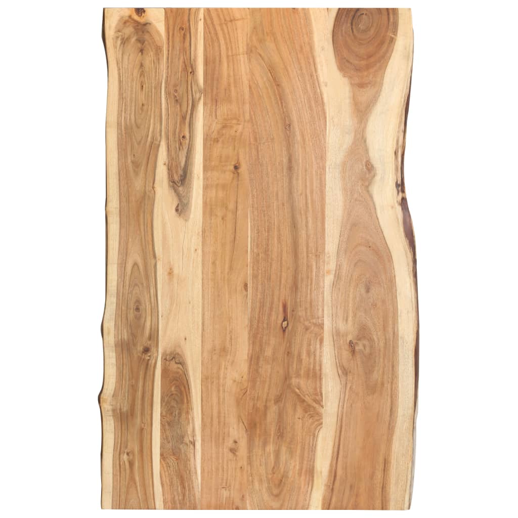 Table Top Solid Acacia Wood 58X(50-60)X2.5 Cm