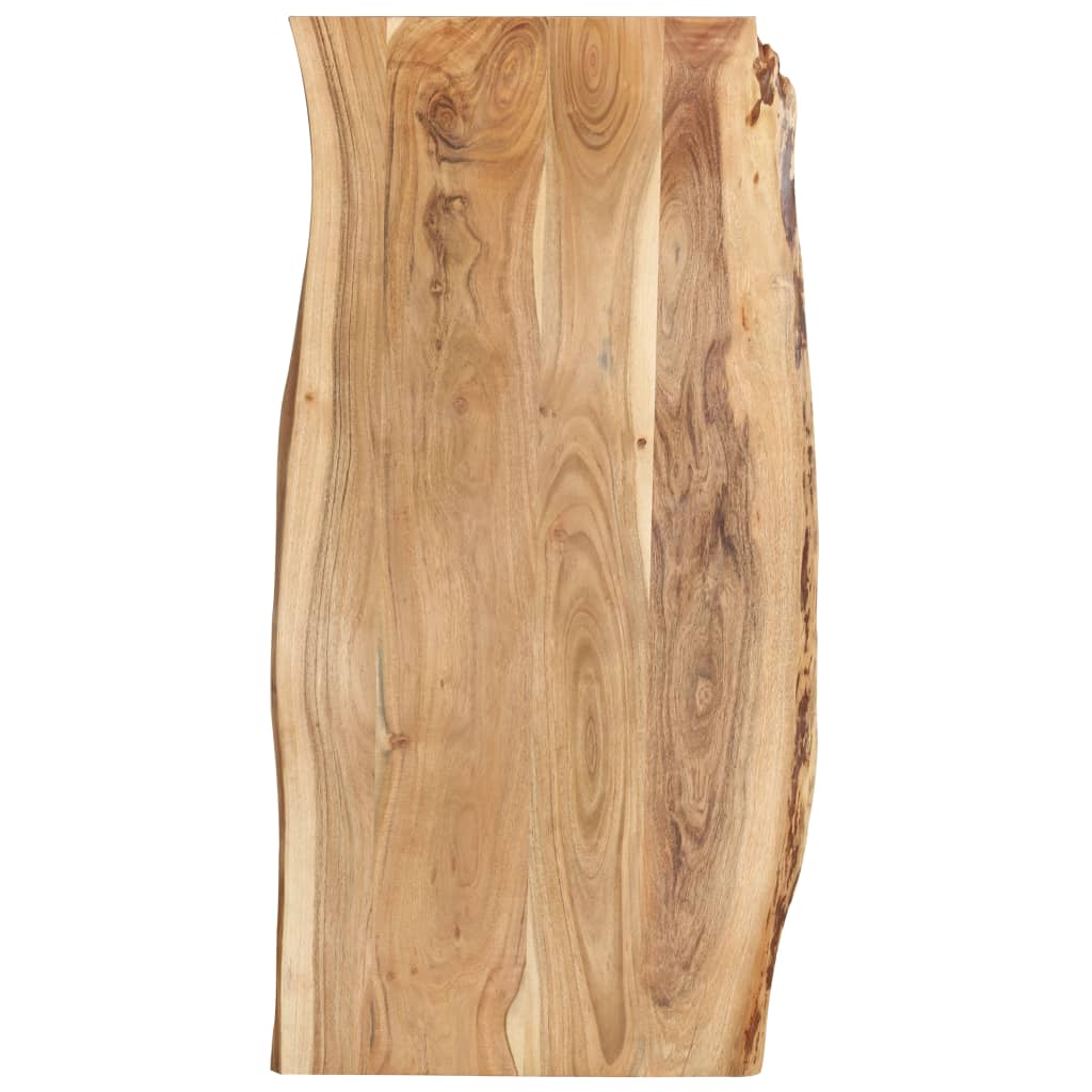 Table Top Solid Acacia Wood 58X(50-60)X2.5 Cm