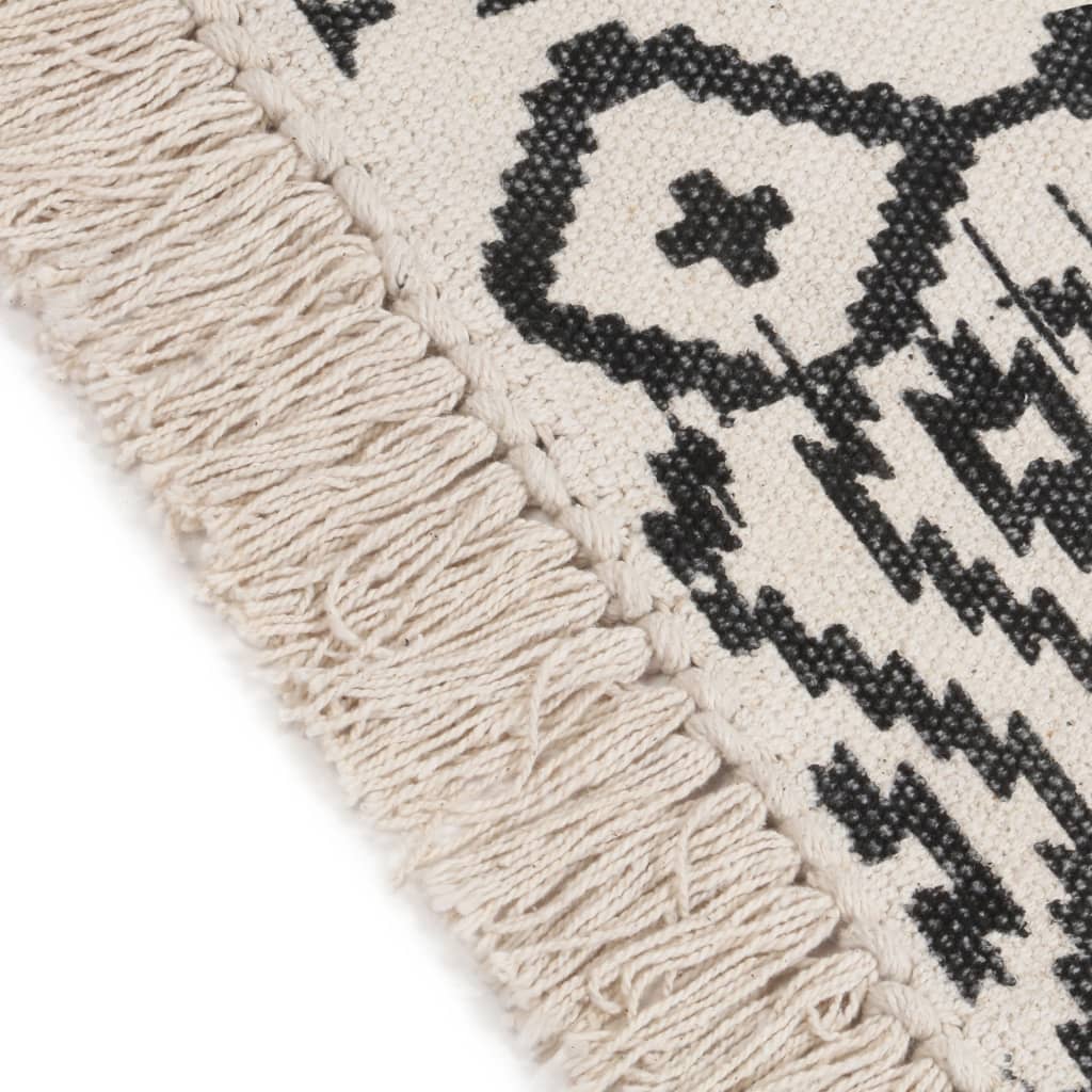 Handwoven Kilim Rug Cotton Printed Multicolour