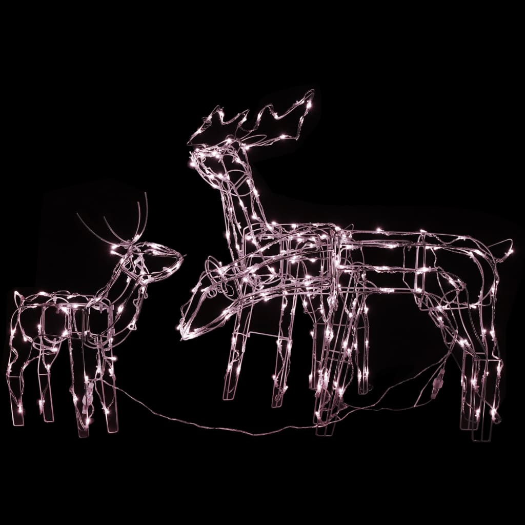 3 Piece Christmas Light Display Reindeers 229 Leds