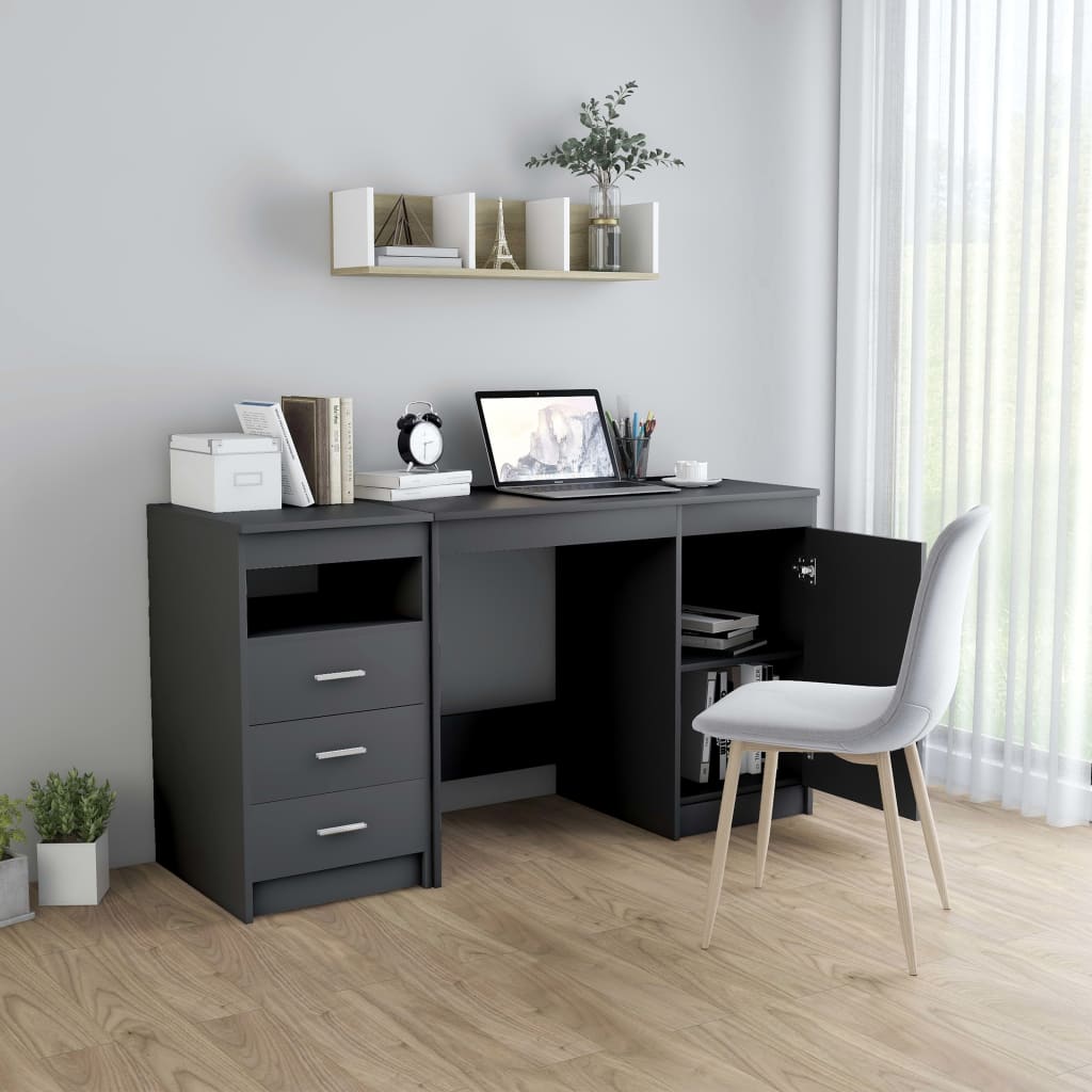 Desk 140X50X76 Cm Engineered Wood