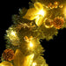 Christmas Garland With Led Lights Green 2.7 M Pvc