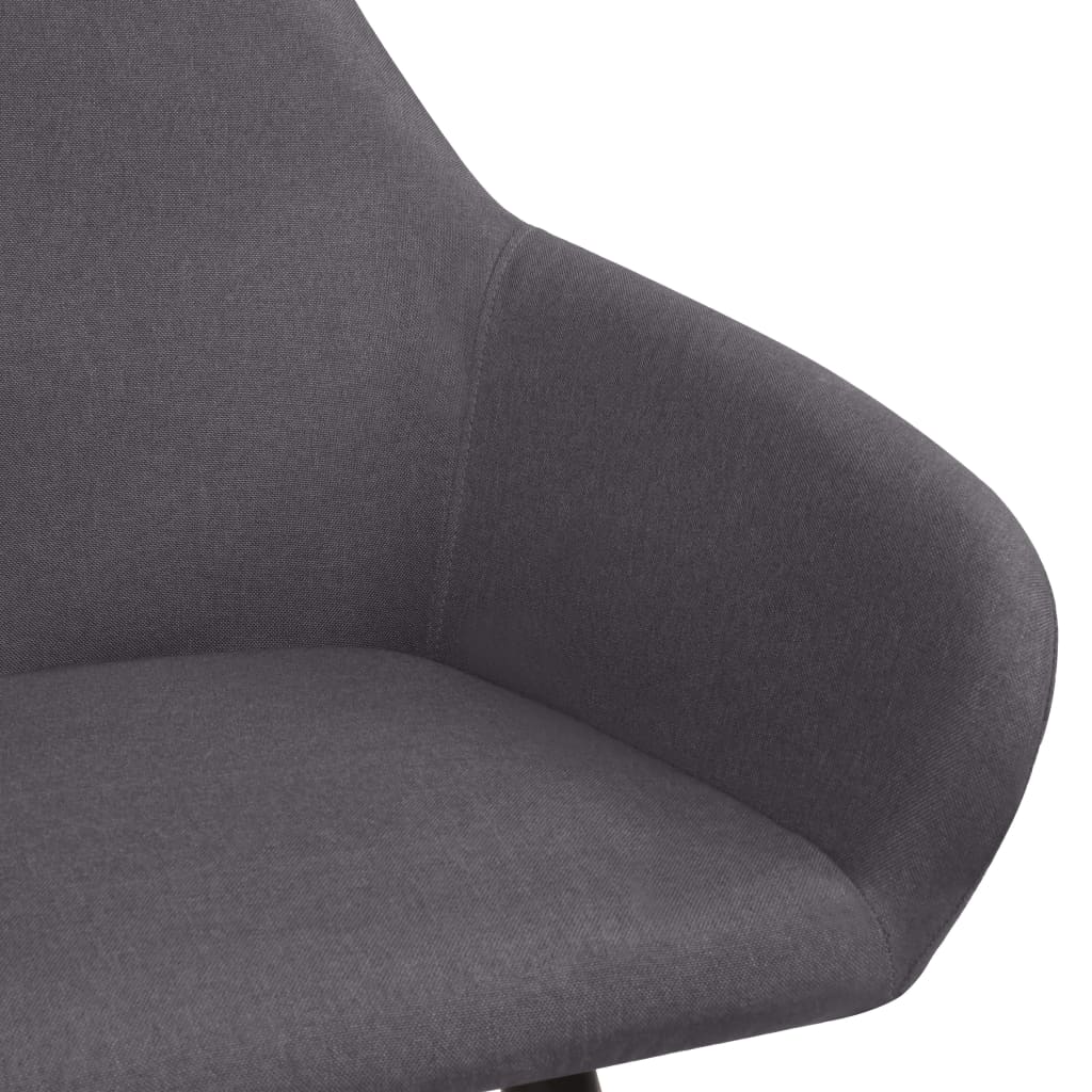 Dining Chairs 2 pcs Dark Grey Fabric