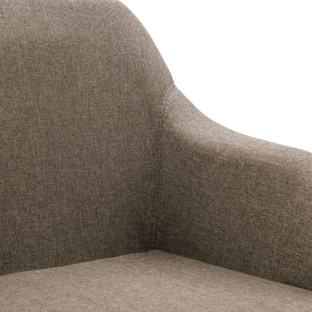 Swivel Dining Chair Taupe Fabric