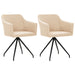 Swivel Dining Chairs 2 Pcs Fabric