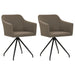 Swivel Dining Chairs 2 Pcs Fabric