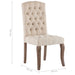 Dining Chairs 2 Pcs Linen-Look Fabric