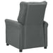 Recliner Chair Dark Grey Fabric