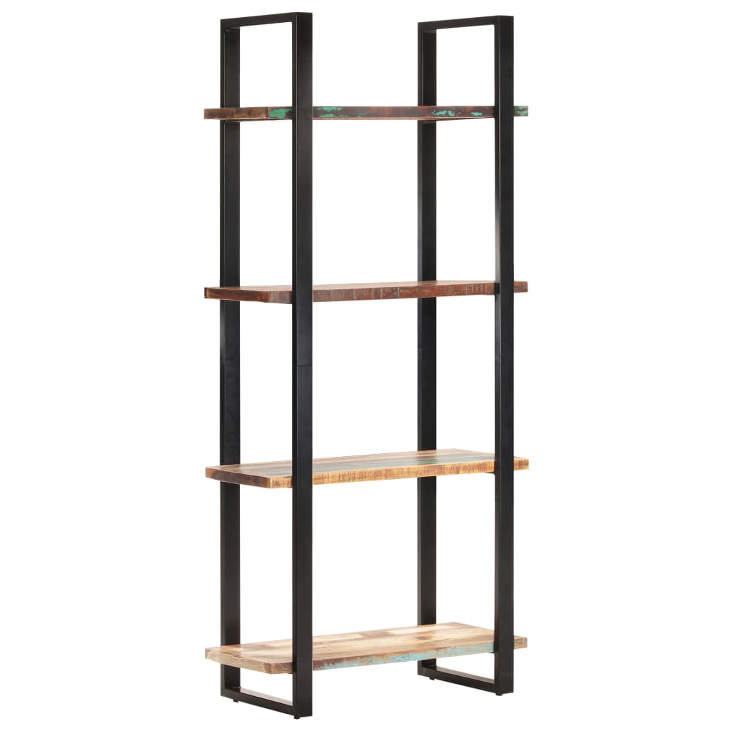 4-Tier Bookcase 80x40x180 cm Solid Reclaimed Wood