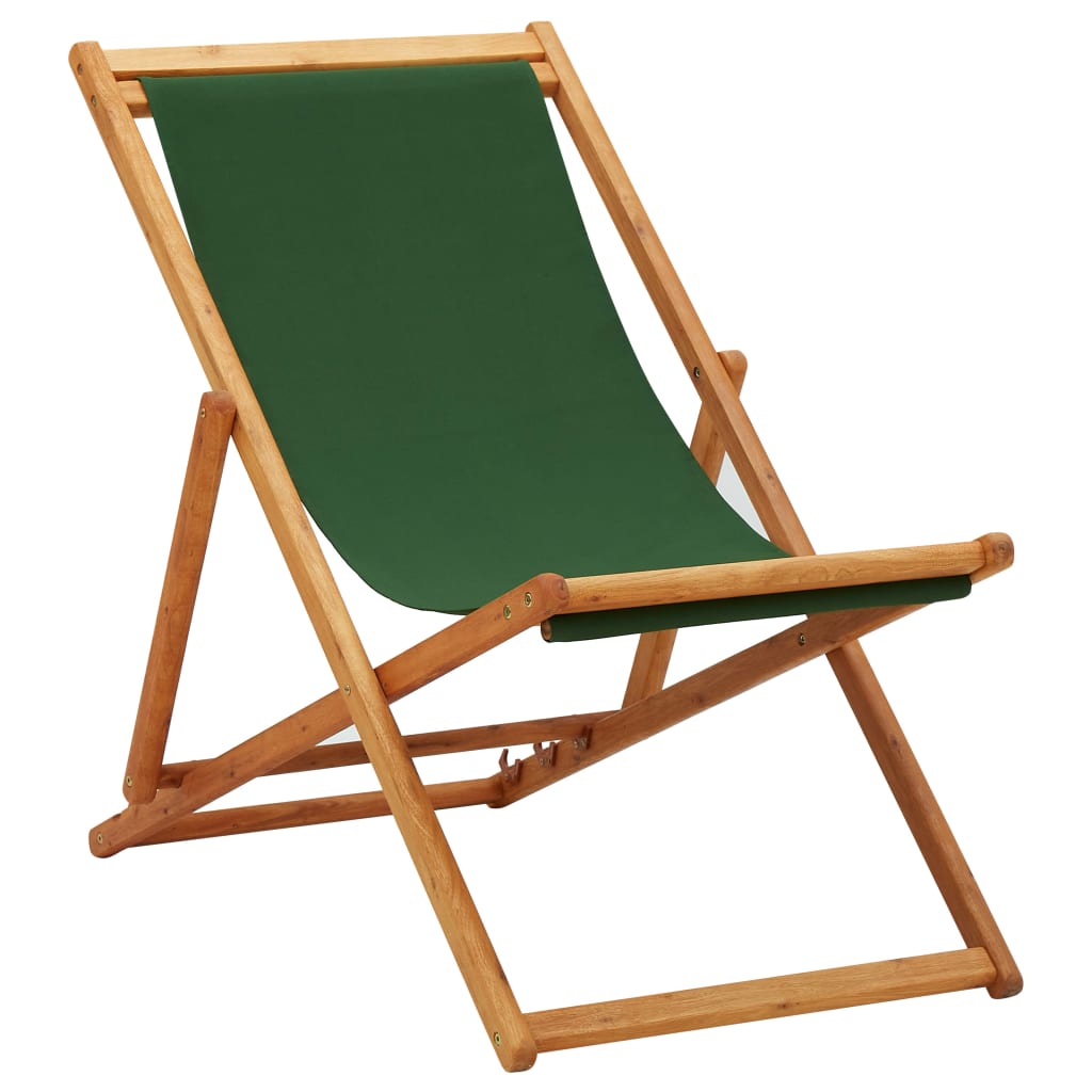 Folding Beach Chair Fabric And Wooden Frame