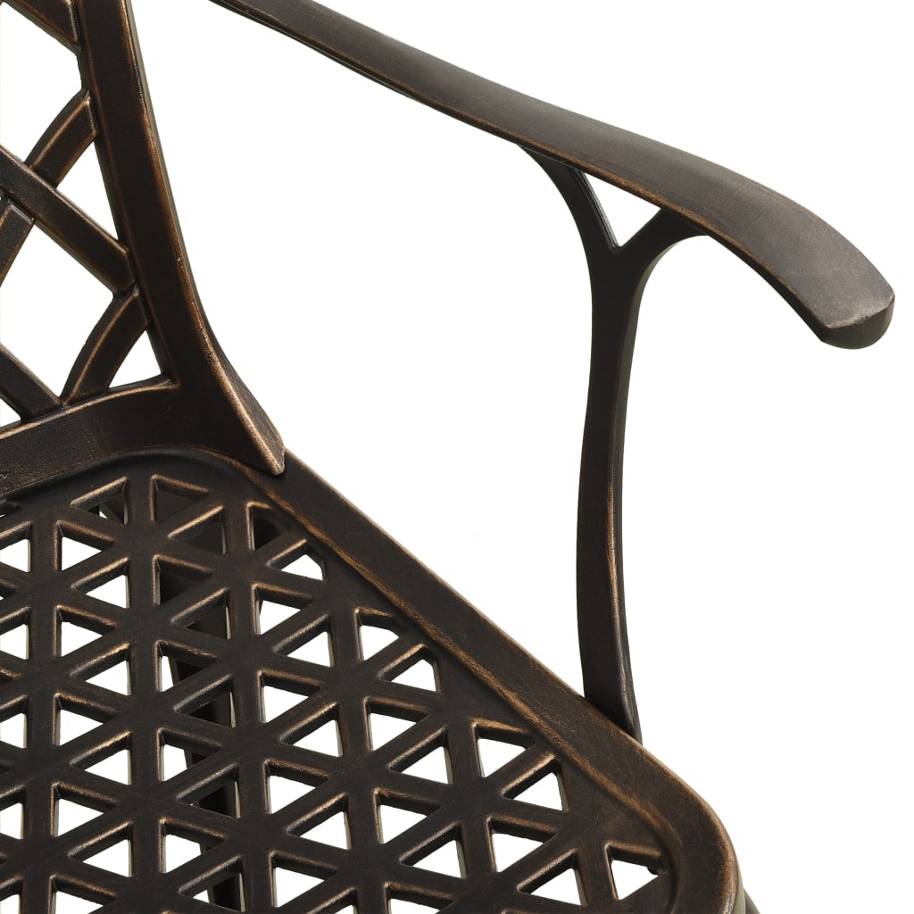 Garden Chairs 4 pcs Cast Aluminium Bronze