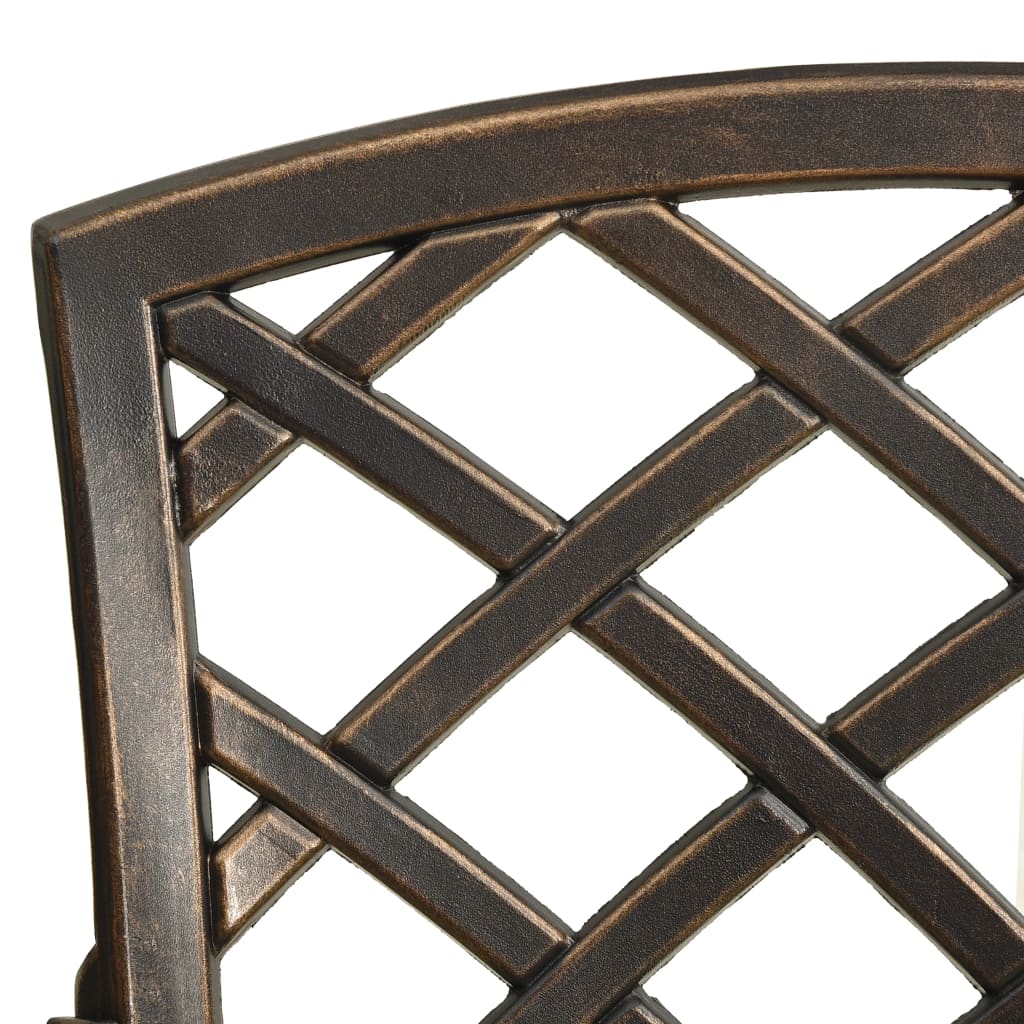 Garden Chairs 4 pcs Cast Aluminium Bronze