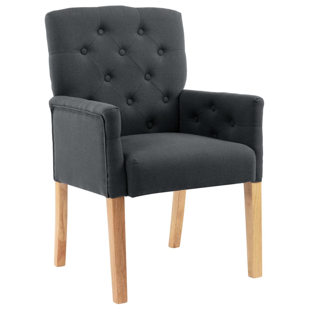 Dining Chairs With Armrests 2 Pcs Fabric