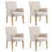 Dining Chairs With Armrests 2 Pcs Fabric