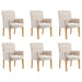 Dining Chairs With Armrests 2 Pcs Fabric