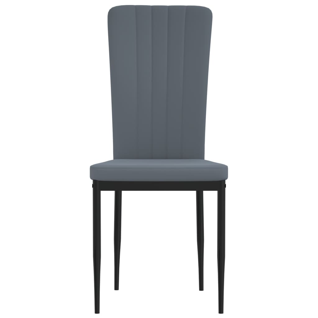 Dining Chairs 4 pcs Dark Grey Velvet
