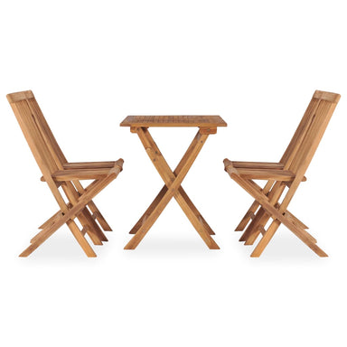 5 Piece Folding Outdoor Dining Set Solid Teak Wood 4-seater (without armrest)