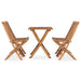 5 Piece Folding Outdoor Dining Set Solid Teak Wood 4-seater (without armrest)