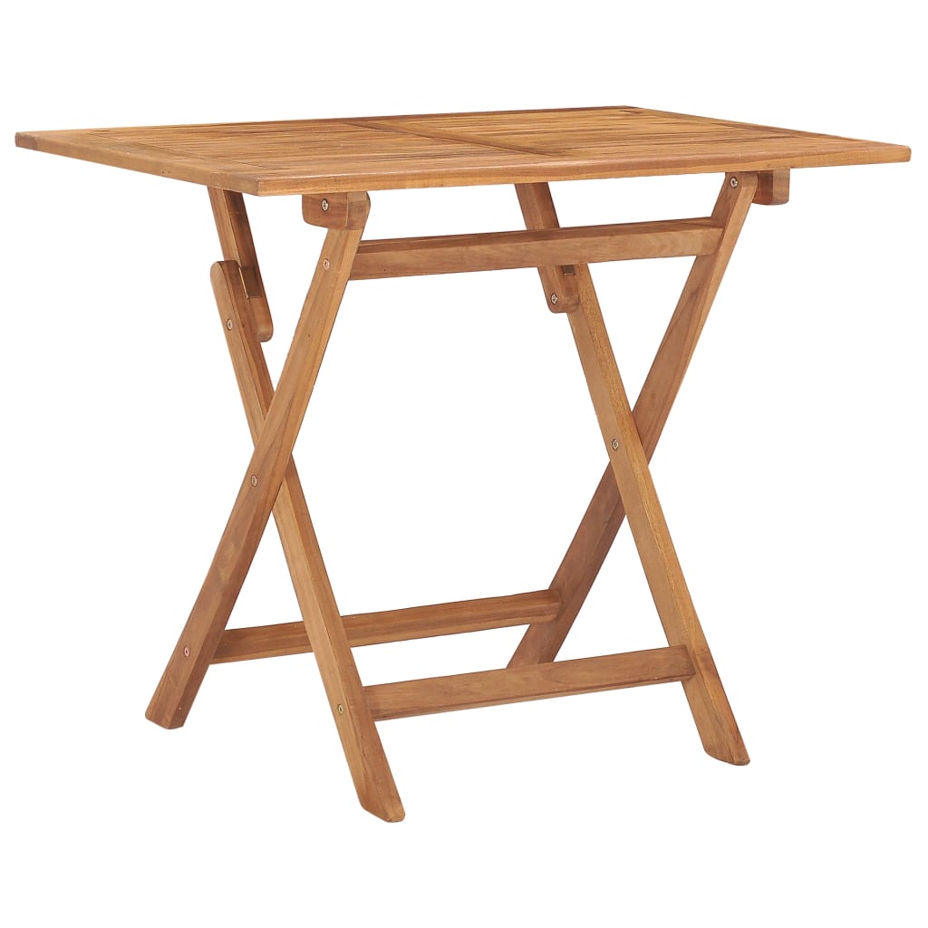 5 Piece Folding Outdoor Dining Set Solid Teak Wood 4-seater (without armrest)