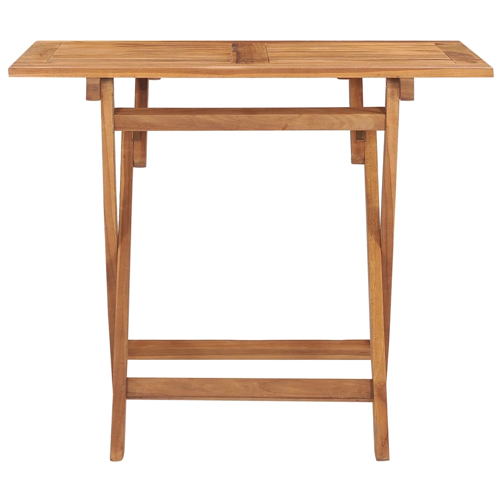 5 Piece Folding Outdoor Dining Set Solid Teak Wood 4-seater (without armrest)