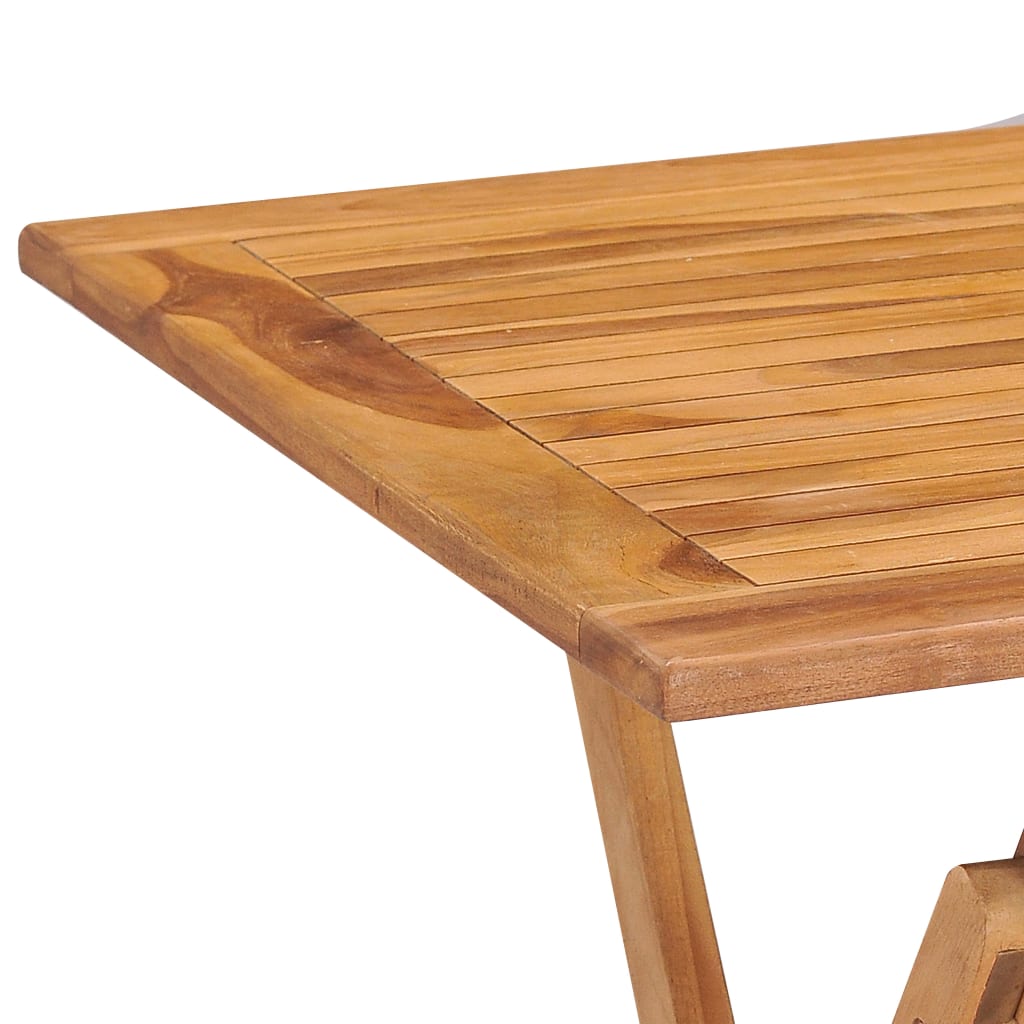 5 Piece Folding Outdoor Dining Set Solid Teak Wood 4-seater (without armrest)