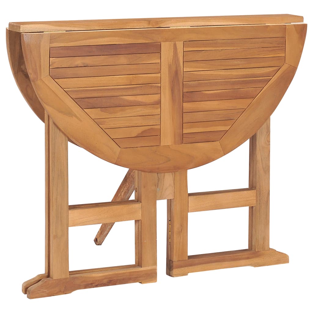 5 Piece Folding Outdoor Dining Set Solid Teak Wood 4-seater (without armrest)