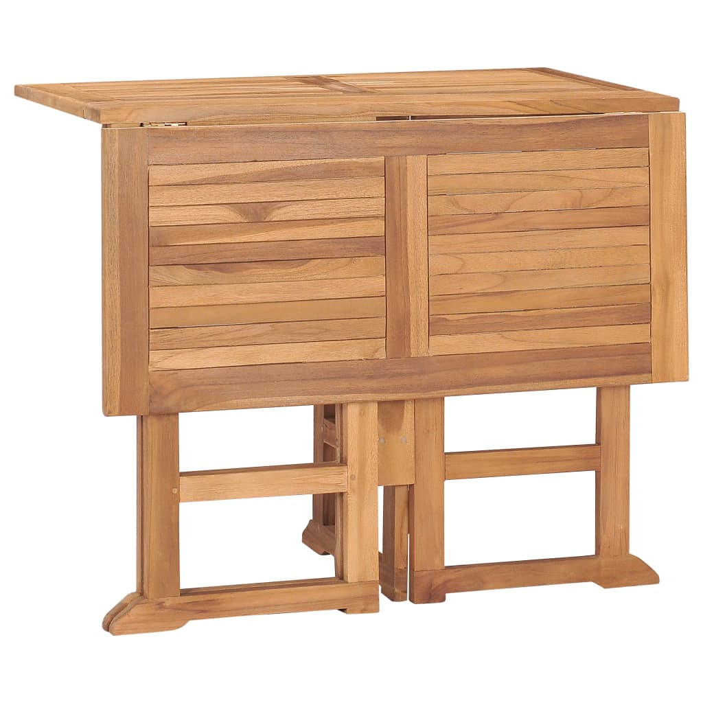 5 Piece Folding Outdoor Dining Set Solid Teak Wood 4-seater (without armrest)