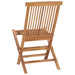 5 Piece Folding Outdoor Dining Set Solid Teak Wood 4-seater (without armrest)