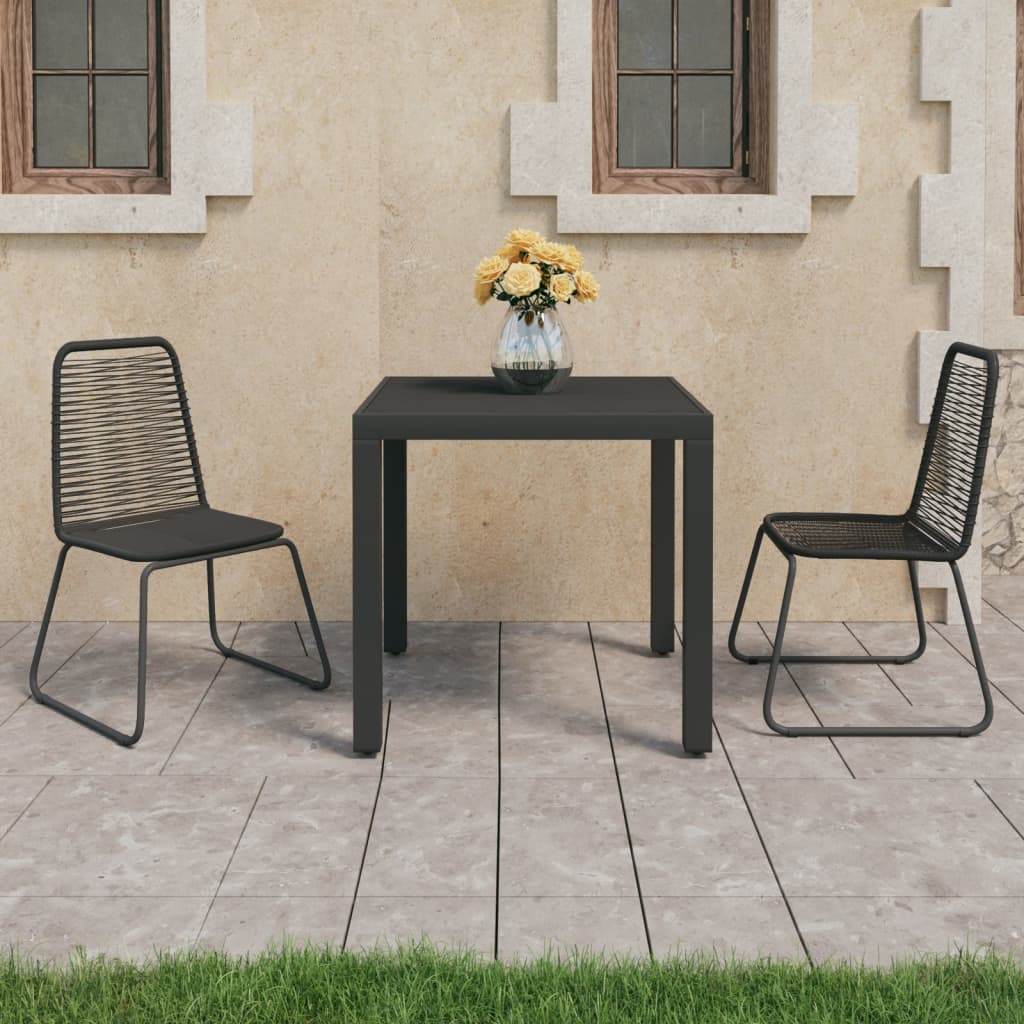 9 Piece Garden Dining Set Pvc Rattan