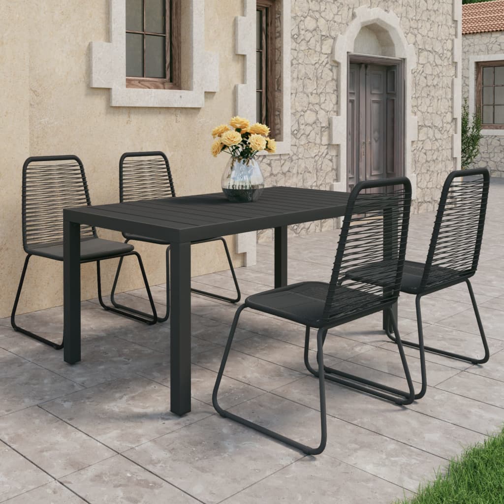 9 Piece Garden Dining Set Pvc Rattan