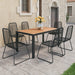 9 Piece Garden Dining Set Pvc Rattan