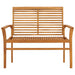Garden Bench with Taupe Cushion 112 cm Solid Teak Wood
