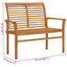 Garden Bench with Taupe Cushion 112 cm Solid Teak Wood