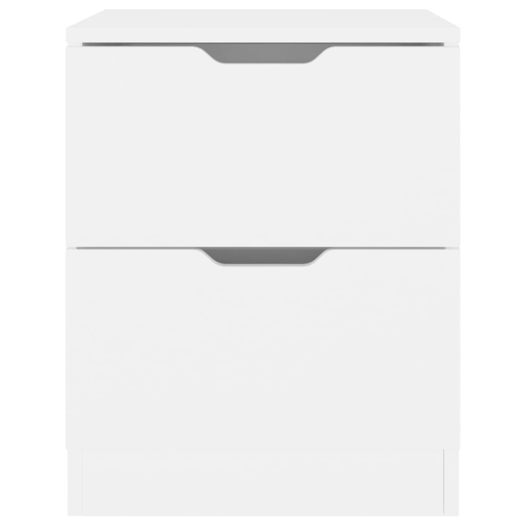 Bedside Cabinets 2 pcs White 40x40x50 cm Engineered Wood