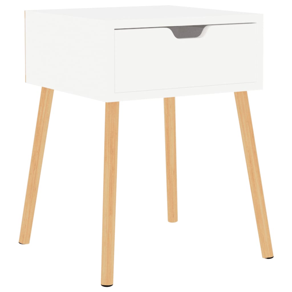 Bedside Cabinet High Gloss White 40x40x56 cm Engineered Wood