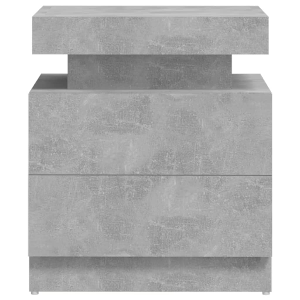 Bedside Cabinet Concrete Grey 45x35x52 cm Engineered Wood